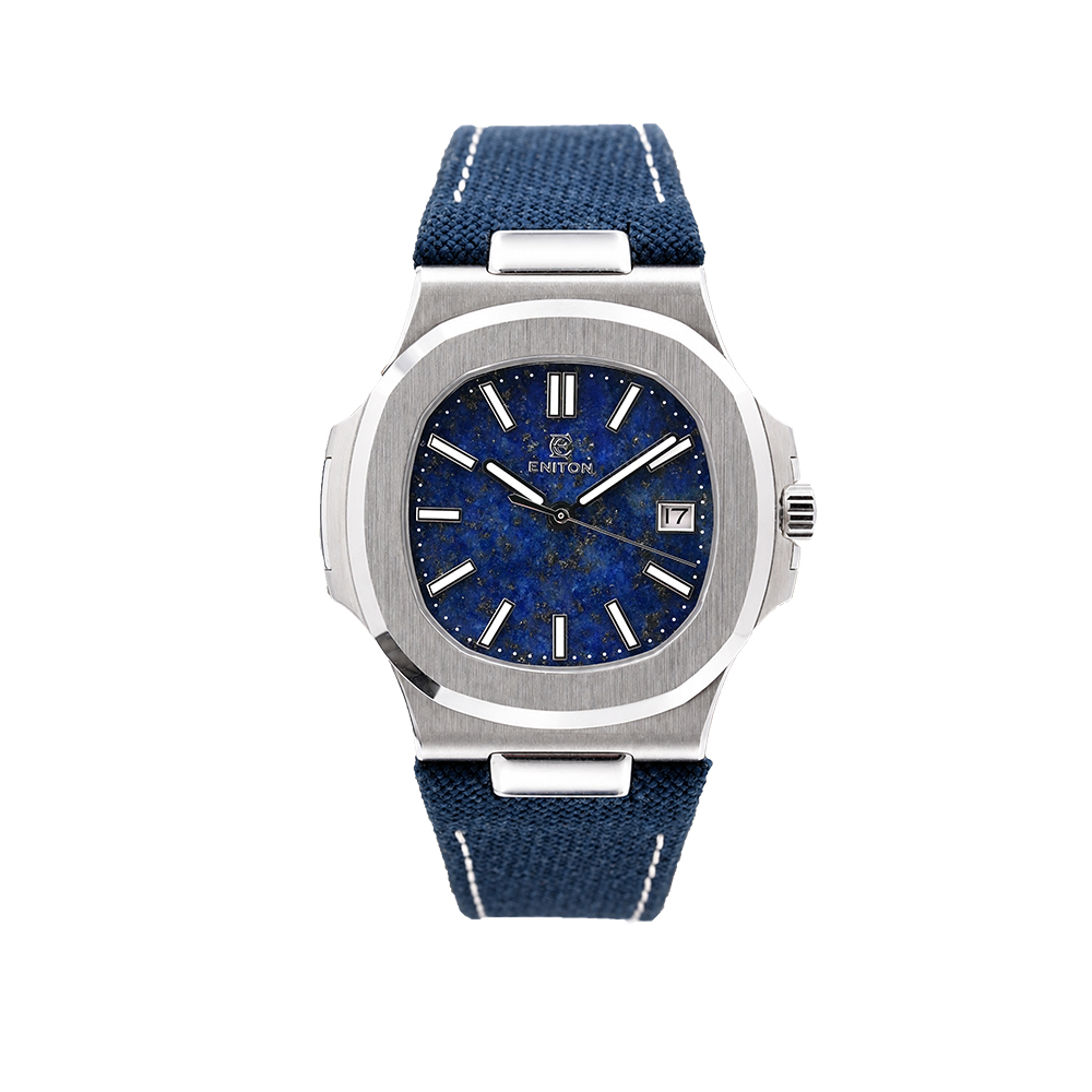 Canvas Strap Watch - ENITON 38mm 스톤 다이얼 컴포지트 니트