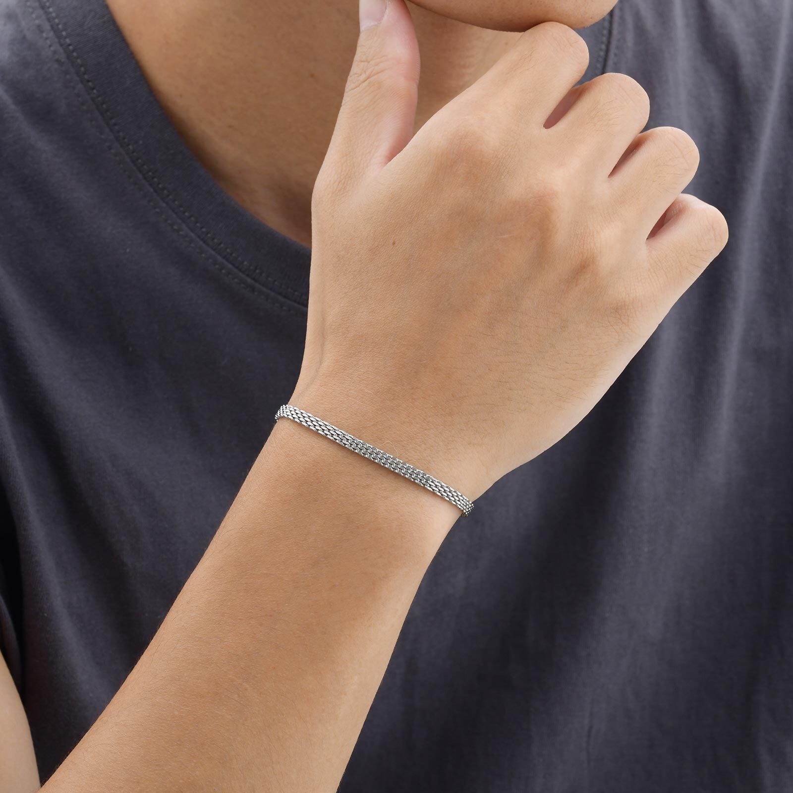 남자 소년을위한 3/8mm 메쉬 스트랩 체인 팔찌, 세 - Mesh Strap Metal 리뷰 및 가격